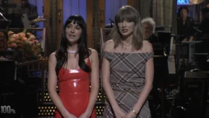 Dakota Johnson and Taylor Swift Deliver Surprise Monologue Collaboration During Saturday Night Live Season 52